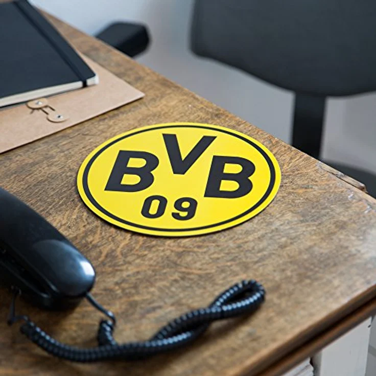 BVB 9404100 Mousepad rund schwarz/gelb – Bild 3