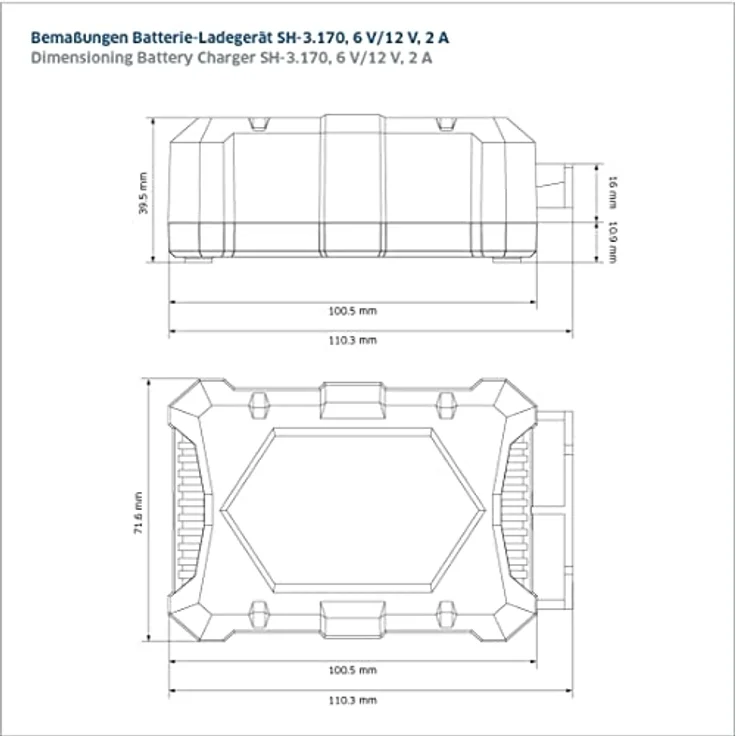 Staudte-Hirsch SH-3.170 Kfz-Ladegerät für 6 V und 12 V Blei-Akkus sowie 12 V Lithium-Akkus, vollautomatisch mit Erhaltungslade-Funktion, kompakt – Bild 6