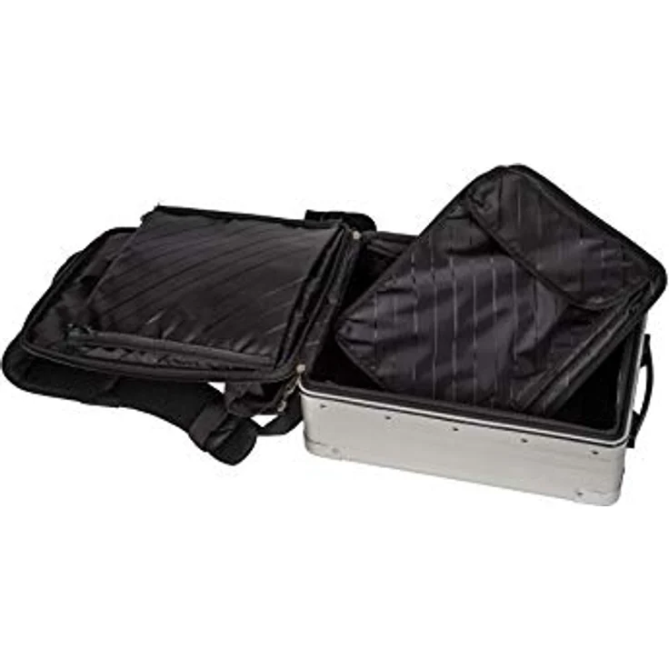 Outdoor Rucksack/Backpack in Silber/Platin. Bequemer & Stabiler Alu Koffer für z.B. Wildkamera, Fotoausrüstung oder Laptop. Ideal auch als Arbeitsrucksack für Handwerker oder als Schulrucksack. – Bild 5