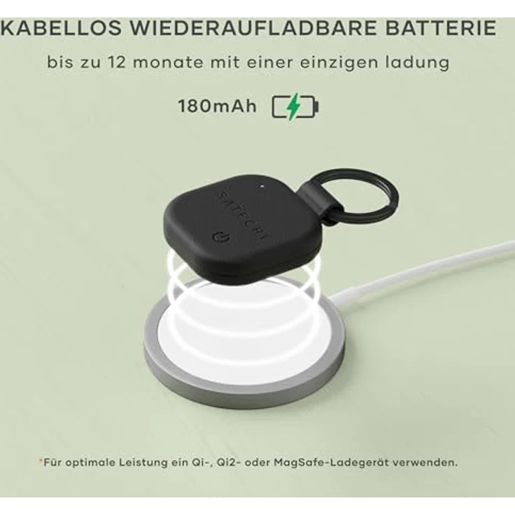SATECHI FindAll Schlüsselanhänger mit Find My, kabelloser Ortung, Trennungsalarm, lauter Signalton, IP66 wasserdicht – Schwarz – Bild 5