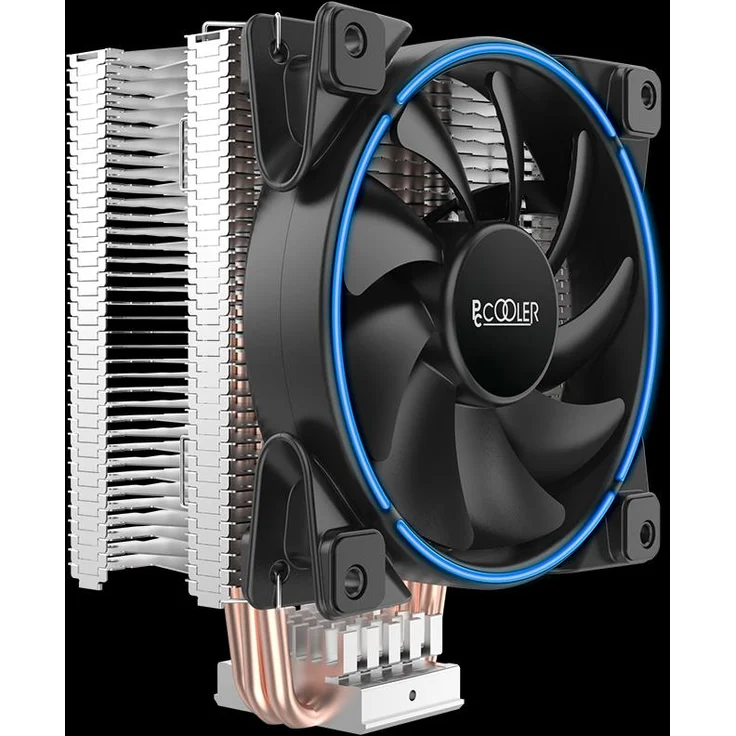 Pccooler GI-X3B-V2 Corona, CPU Kühler mit blauem LED-Lüfter, 148 mm, kompatibel mit Intel und AMD, TDP 125 W