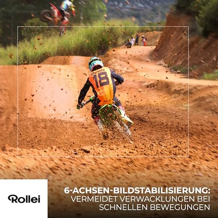 Rollei Actioncam D6Pro - 5K-Video, 2,2" IPS-Touchscreen, Wasserdichtes Gehäuse bis zu 30 m, 6-Achsen-Bildstabilisierung, Drahtloses Mikrofon inklusive – Bild 5