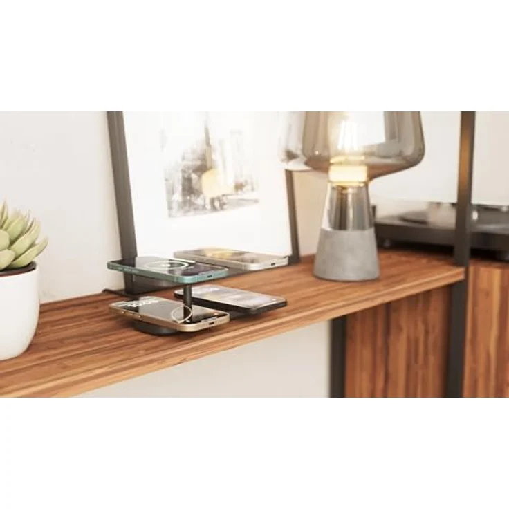 OtterBox Zens Quattro Wireless Charger Pro 4, kabelloses MagSafe und Qi2-Ladegerät (15 W) für iPhone und AirPods, inkl. 65-W-Netzteil und 1,5-m-Kabel, Schwarz – Bild 5