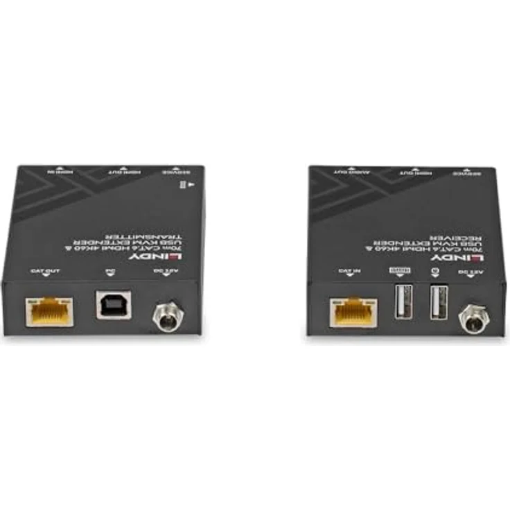LINDY 39383 KVM HDMI 4K60 CAT.6 Extender USB und Audio auf 70 Meter, Unterstützt 4K HDR und PoC – Bild 5