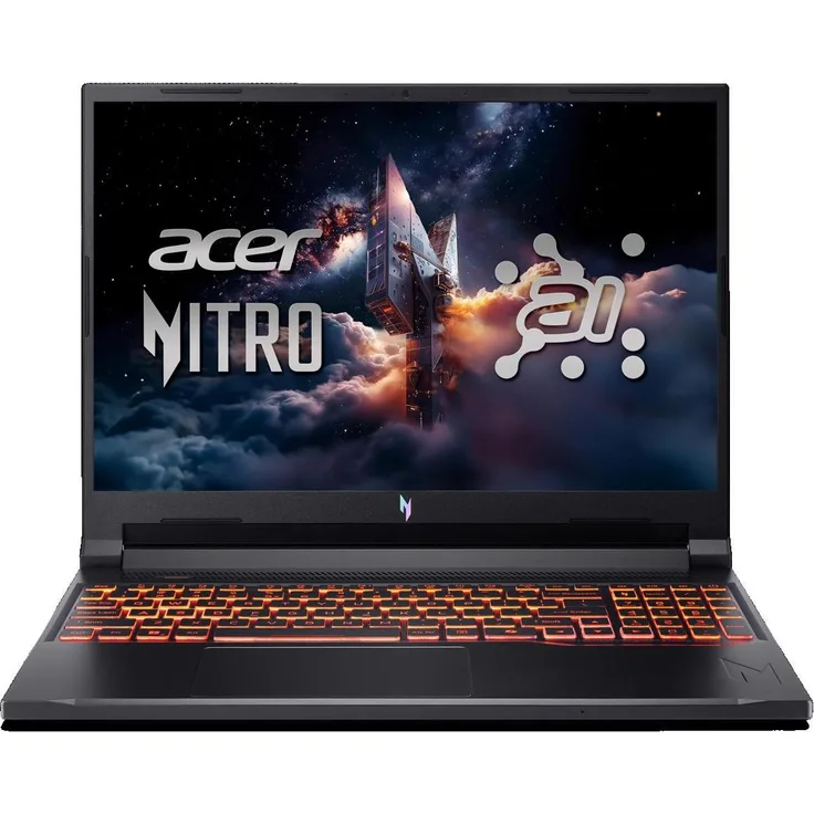 Acer Nitro V 16 AI (16", 512 GB, 16 GB, Eng. Int., AMD Ryzen 5 240), Notebook, Schwarz