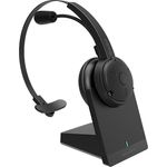 SPEEDLINK SONA Pro Bluetooth Headset – sehr leichtes Mono Headset mit Mikrofon und Noise-Cancelling, mit Ladestation für Büro und Homeoffice, Anschluss kabellos Bluetooth oder USB Kabel, schwarz