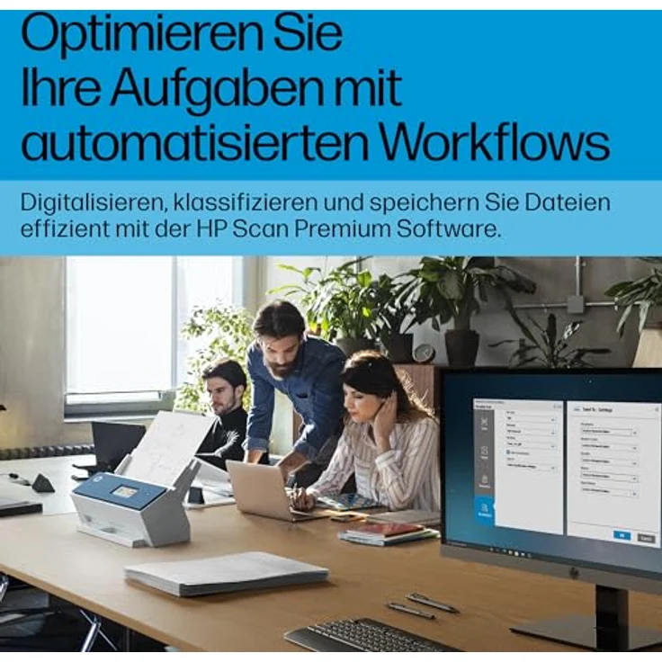 HP ScanJet Enterprise Flow N9000 sn1, ADF A3 Dokumentenscanner mit 600 DPI, 80 ppm, Touchscreen und Cloud-Integration – Bild 9