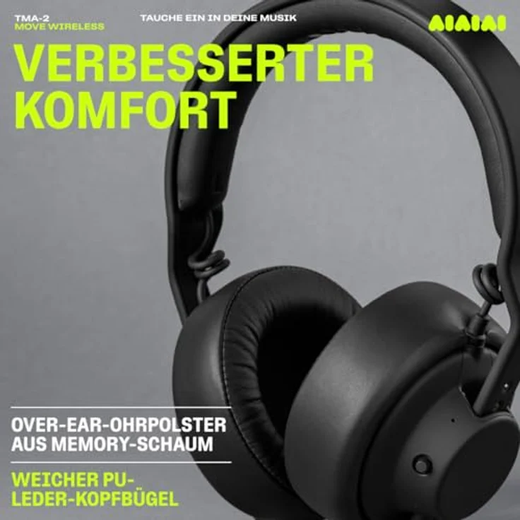 AIAIAI TMA-2 Move Wireless, Bluetooth-Kopfhörer mit sattem Klang, Memory-Foam-Ohrpolstern, 40 Std. Akkulaufzeit und modularer Bauweise – Bild 4