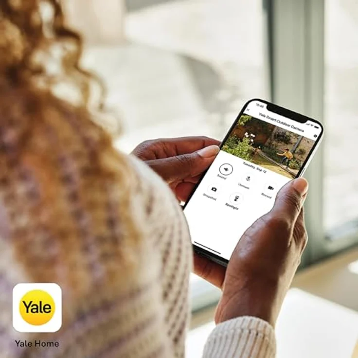 Yale - Smarte Außenkamera - Full HD Live View & Zwei-Wege-Audio - Bewegungsaufnahmen - Anpassbare Zonen & Zeitplanung - Nachtsicht - Spotlight - Echtzeit-Benachrichtigungen Home App – Bild 4