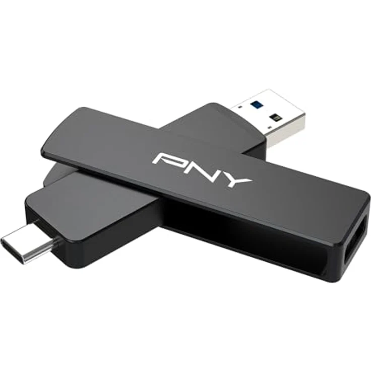 PNY Duo LINK V3, 2TB USB 3.2 Gen 2 OTG Flash Drive mit Lesegeschwindigkeiten bis zu 1000 MB/s, Schreibgeschwindigkeiten bis zu 800 MB/s, kompatibel mit Type-C und Type-A Geräten – Bild 1