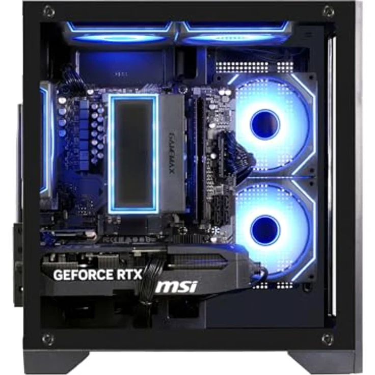 GameMax Infinity Mini BK 7852, Gaming-PC mit Ryzen 5 9600X, 16GB DDR5, 1TB SSD und RTX 5060 Ti (16GB), Schwarz – Bild 4