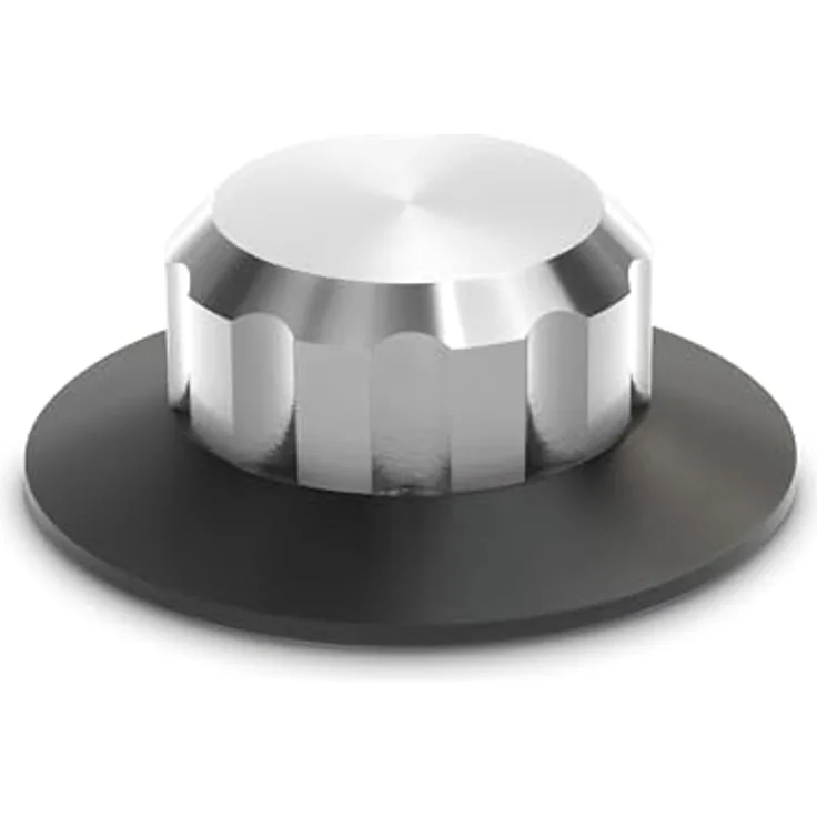 Dynavox Schallplattenklemme VC150, Klemme zum Fixieren der Schallplatte für Vinyl-Plattenspieler, aus Aluminium, Silber