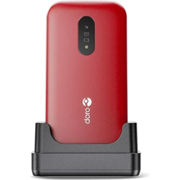 Doro 2820 4G Klapphandy für Senioren, entsperrt - Große sprechende Tasten - Kamera - Bluetooth - Notruftaste - Einfaches Mobiltelefon ohne Internet (Rot/Weiß) – Bild 5
