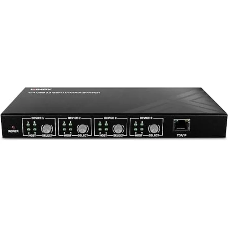 LINDY 43406 Matrix-Switch USB 3.2 Gen 1 4x4, Plug & Play KVM-Switch mit Voreinstellungsfunktion – Bild 2