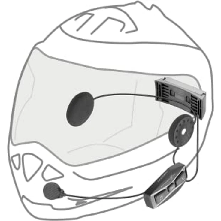 Interphone U-Com 4, Helmkommunikationssystem mit Bluetooth 5.0, 4 Teilnehmer, HD Lautsprecher, IP67, schwarz, Doppelpack – Bild 6