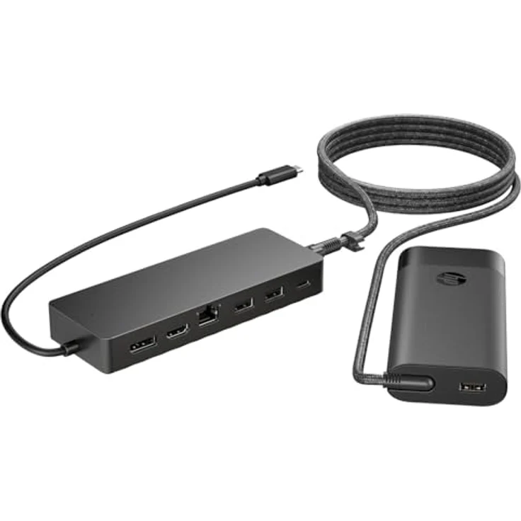 HP Universal USB-C Hub und Laptop Netzteil - Combo mit vielseitigen Anschlussmöglichkeiten – Bild 2