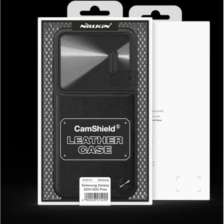 Nillkin Leather CamShield Samsung Galaxy S23 Plus Hülle, Schwarz, mit Kamera Slider und Sturzschutz – Bild 5