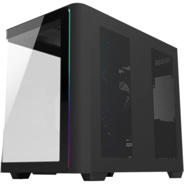 Fortron FSP GEH Midi M580 BP, Tower-Gehäuse für ATX/M-ATX/M-ITX mit ARGB-Beleuchtung, schwarz – Bild 3