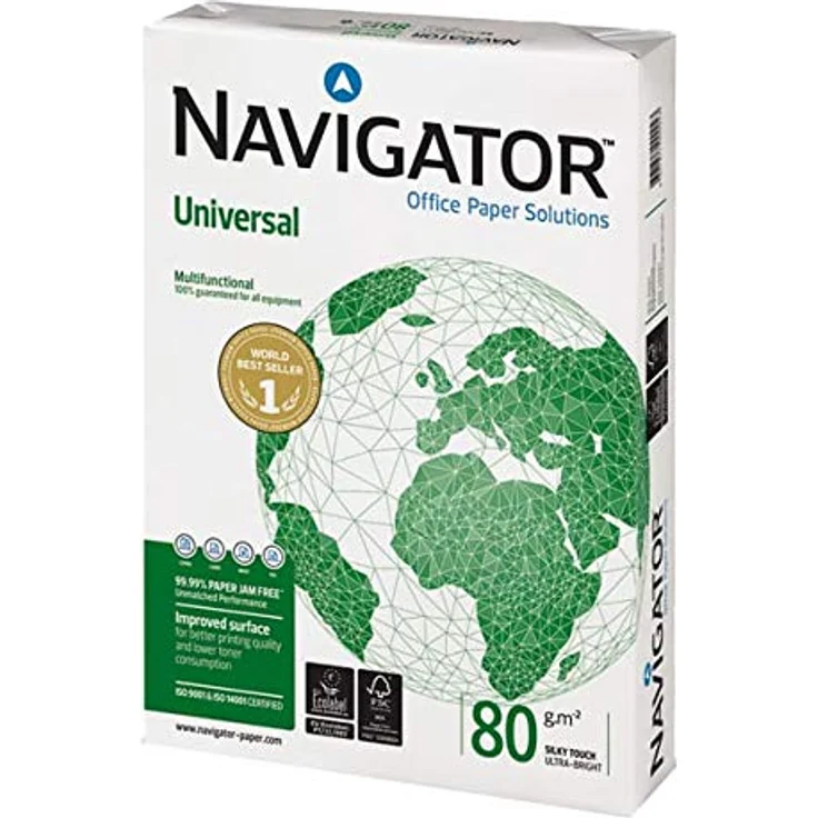 Navigator Universal-Papier, multifunktional, geriffelt, 80 g-m², A3, Weiß, 500 Blatt – Bild 2