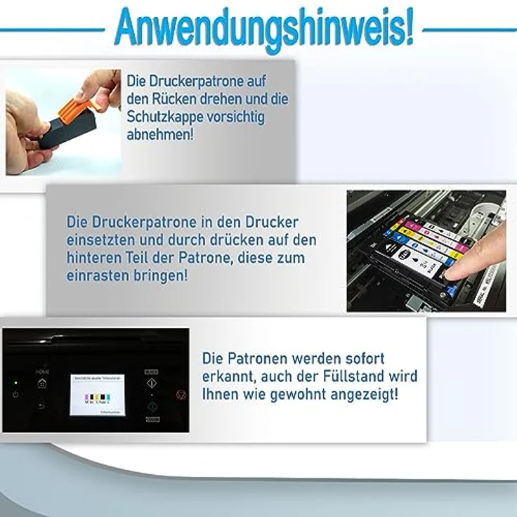 Druckerparadies 10er Multipack für Epson 26XL Tintenpatronen Set - hohe Kapazität, 5 Farben, kompatibel mit XP510 XP520 XP600 XP605 XP610 XP615 XP620 XP625 XP700 XP710 XP720 – Bild 4