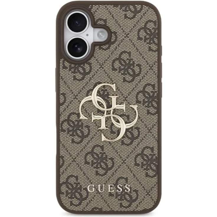 CG MOBILE Guess 4G Groß Logo Hülle, Kunstleder Hardcase für iPhone 17, Braun – Bild 3