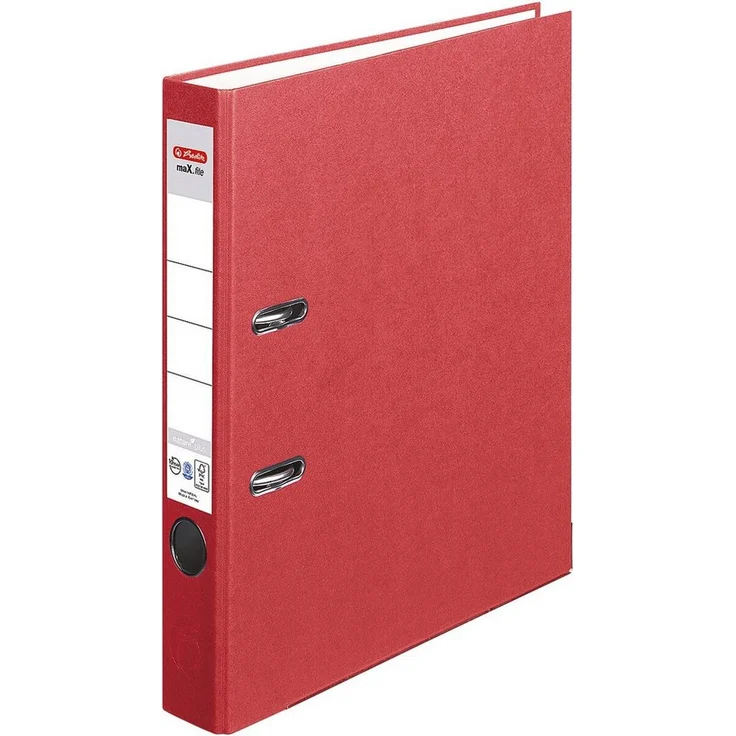 Herlitz Aktenordner maX.file »nature plus«, schmal, DIN A4, mit Griffloch und Kantenschutz, blau