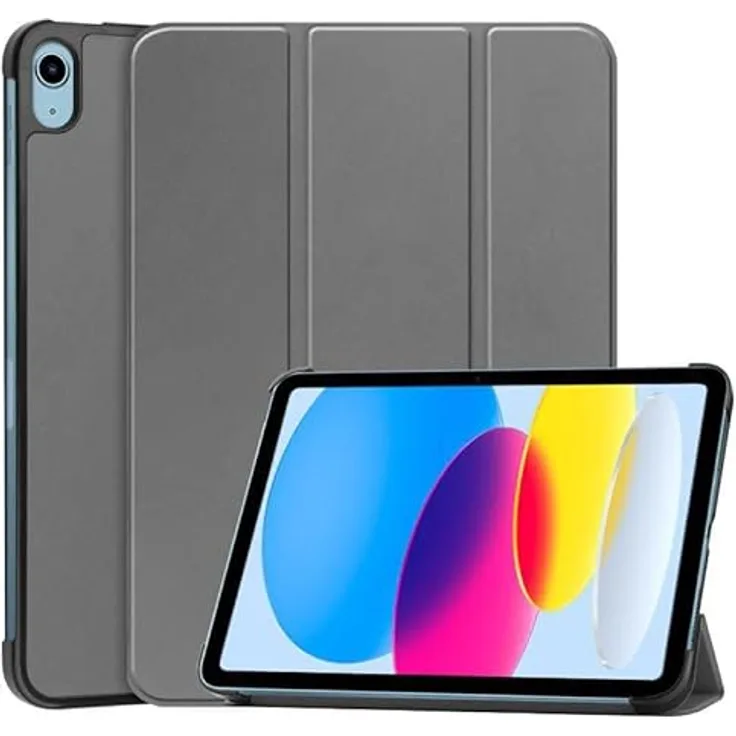 CoreParts for Apple iPad 10th Gen 10.9-inch (2022) Tri-fold, W128178593 (10.9-inch (2022) Tri-fold Caster Hard Shell Cover with Auto Wake Function - Gray)