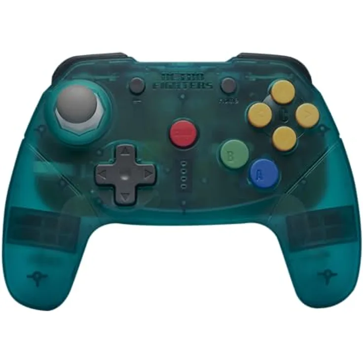 Retro Fighters Brawler64, Wireless Bluetooth Controller für Nintendo Switch Online Edition, farbe: Blau, mit Screenshot- und Home-Tasten, Bewegungssensor und dualem Vibrationsfeedback