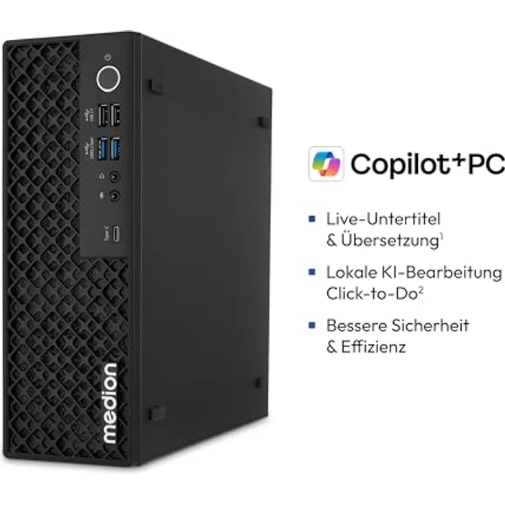 MEDION Picoworx T80 III Mini PC (Slim, Core Ultra 5 226V, 16GB DDR5 RAM, 512GB SSD, Intel ARC 130V, WLAN 6E, HDMI 2.0, Windows 11 Home) – Bild 3