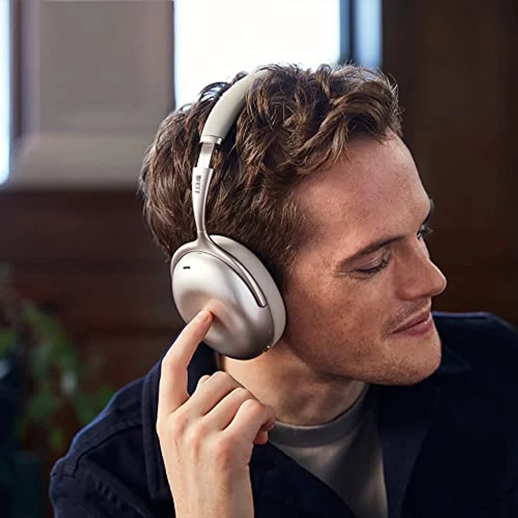 KEF Mu7 Kabelloser Kopfhörer mit aktiver Geräuschunterdrückung, Silver Grey – Bild 5