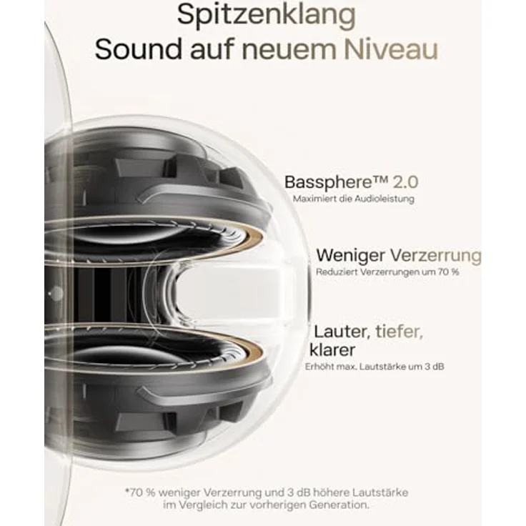 SHOKZ OpenDots 2, Open-Ear Clip-On Earbuds mit Dolby Audio, 40 Std. Laufzeit, Bluetooth 6.1, IP57 wasserdicht, 3 Mikrofone für klare Anrufe, kabelloses Laden, Schwarz – Bild 3