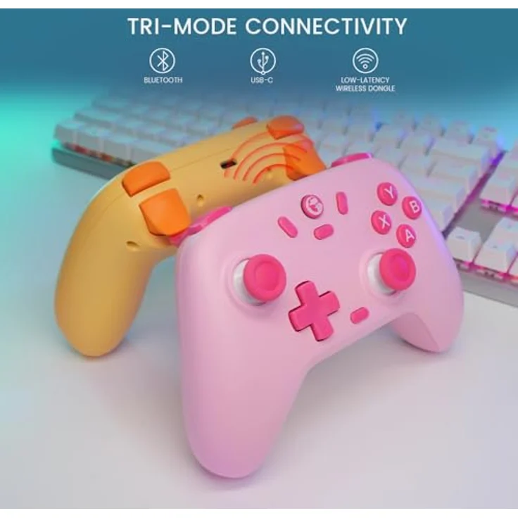 Gamesir T4n Lite Wireless Controller, Gaming Controller für Nintendo Switch, rosa – Bild 9