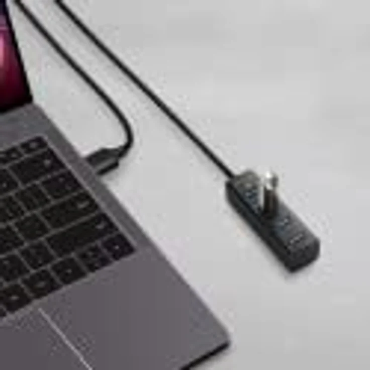AXAGON HUE-M1AL Mini USB-A-Hub,4x USB-A 3.2 Gen 1, silber - 1,2m – Bild 2