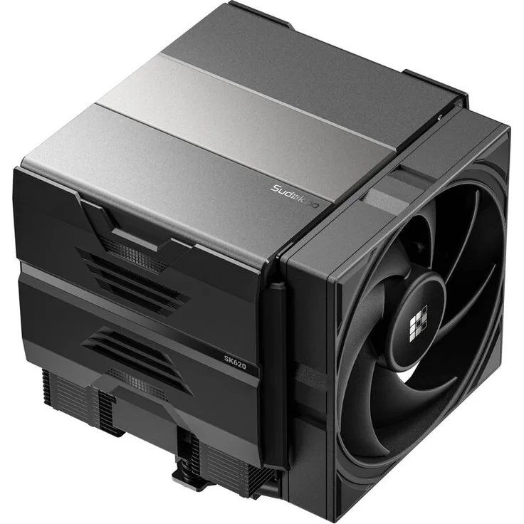 Sudokoo SK620 CPU-Kühler, Dual-Tower Design mit 2x 120 mm PWM Lüftern, 6 Heatpipes, schwarz