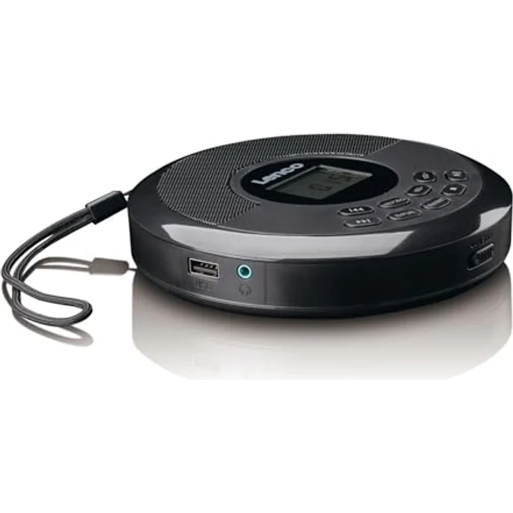 Lenco CD-340BK, Kompaktradio mit CD-Player und UKW, Schwarz – Bild 2