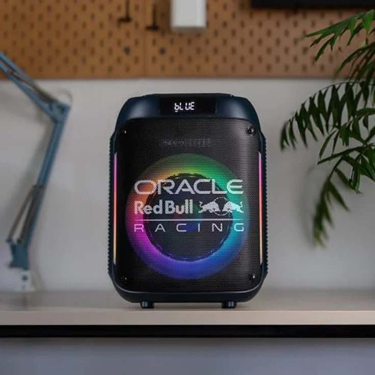Oracle Red Bull Racing RB-SK250, Bluetooth Lautsprecher mit 40W Leistung, LED-Lichtern, USB, FM, TWS & Fernbedienung – Bild 3