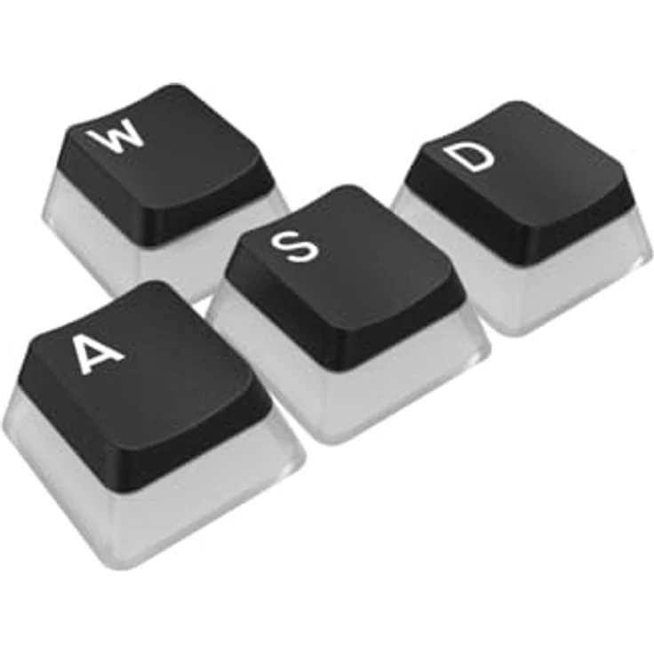 Urage PBT Pudding Keycap Tastatur, QWERTY US/UK, Schwarz und Durchscheinend – Bild 3