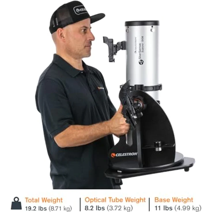 Celestron StarSense Explorer 130mm Tabletop Dobson, Teleskop mit Zielerkennung und stabiler Tischmontierung – Bild 12