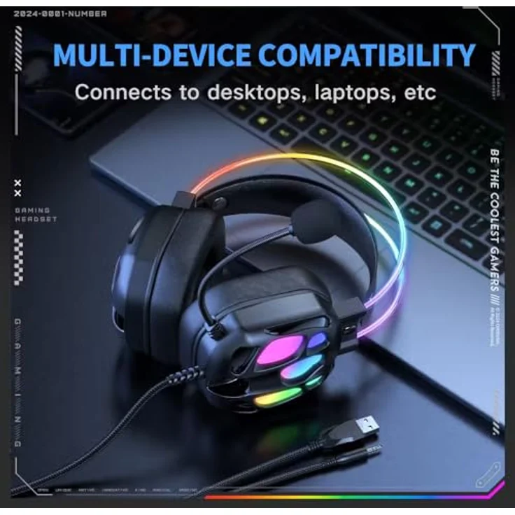 Onikuma X89, kabelgebundenes Gaming Headset mit überragendem Sound, Schwarz – Bild 8