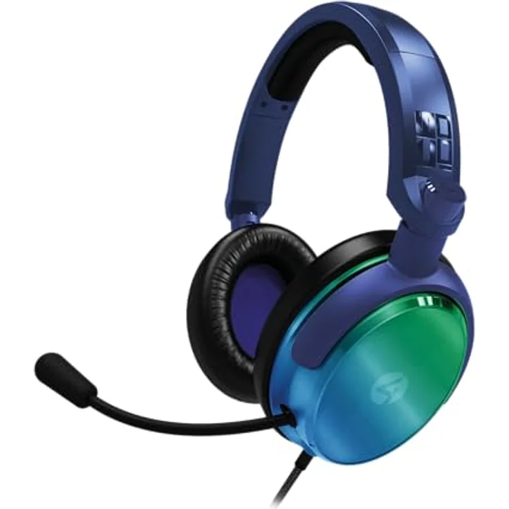 STEALTH C6-100 Gaming Headset Strike - Grün & Blau, Multiplattform-kompatibel mit Xbox, PS, Switch, PC, Handy und Tablet - Premium Sound & Stylisches Design – Bild 2
