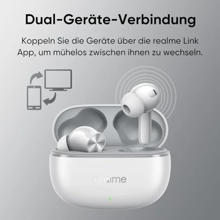 realme Buds T200 Lite, echte kabellose In-Ear-Kopfhörer, 12,4 mm Treiber, 48 Stunden Akkulaufzeit, IPX4, Bluetooth 5.4, Google Fast, Schwarz Volt – Bild 5