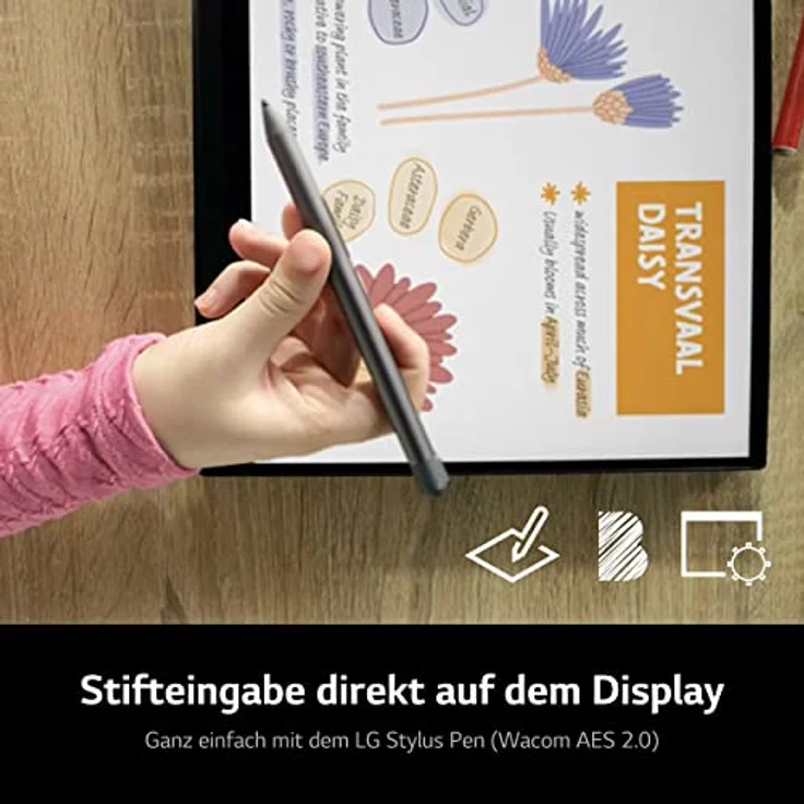 LG Gram 14T90R-G.AA77G 14 Zoll Ultralight 2-in-1 Convertible Notebook & Tablet - 1.250g Intel Core i7 (16GB RAM, 1TB SSD, 16:10 IPS LCD Display mit Pen Touch, Thunderbolt 4, Win 11 Home, Mirametrix) - Grün – Bild 3