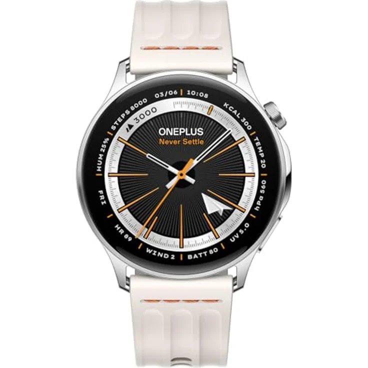 OnePlus Watch Lite Smartwatch, Silver Steel, Smartwatch – Bild 1