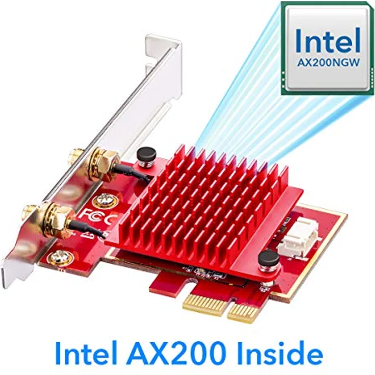 Cudy AX5400 Tri-Band Wi-Fi 6 WLAN- / Bluetooth®-Adapter PCIe 5400MBit/s – Bild 4