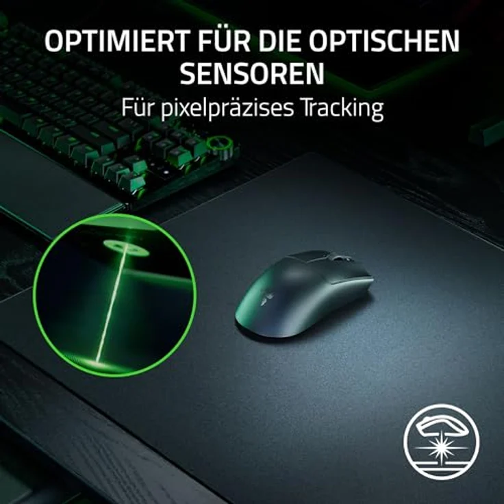 Razer Atlas Pro, Ultradünnes Premium-Gaming-Mauspad aus gehärtetem Glas, 1,9 mm flach, optimiert für optische Sensoren, 500 x 400 mm, schwarz – Bild 4