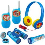 eKids PW-V302 Paw Patrol Abenteuer-Set Kinder-Kopfhörer mit Kompass, Taschenlampe, Fernglas, Walkie-Talkies