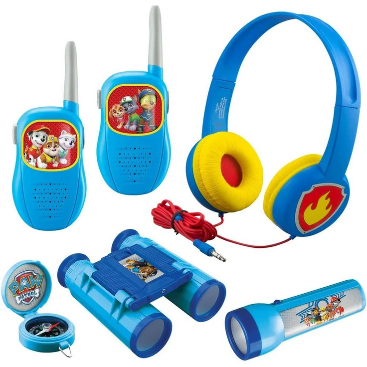 eKids PW-V302 Paw Patrol Abenteuer-Set Kinder-Kopfhörer mit Kompass, Taschenlampe, Fernglas, Walkie-Talkies – Bild 1