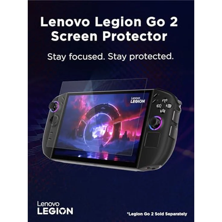 Lenovo Legion Go 2, Displayschutz-Set für Handheld-Konsolen, transparent – Bild 2