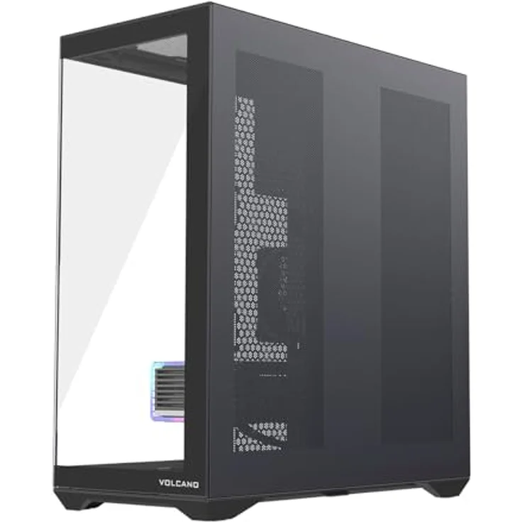 Modecom Volcano Space XL Full Tower NF, PC Gaming Gehäuse ATX, Schwarz, modularer Aufbau, Platz für 400mm GPU, modernes Dual-Chamber Design, gehärtete Glas-Optik, ohne Lüfter – Bild 9