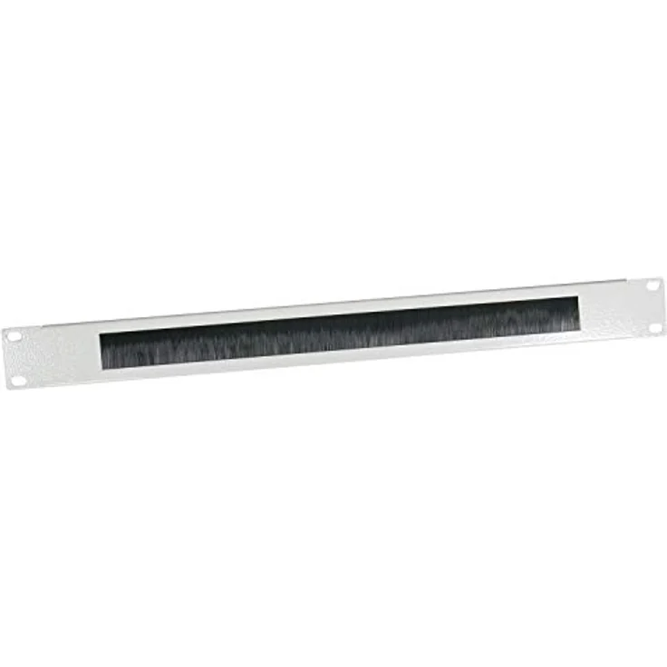 HMF Kabeldurchführung 66489-07 mit Bürsteneinsatz für 19 Zoll Serverschrank, Lichtgrau, strukturiertes Kabelmanagement – Bild 1